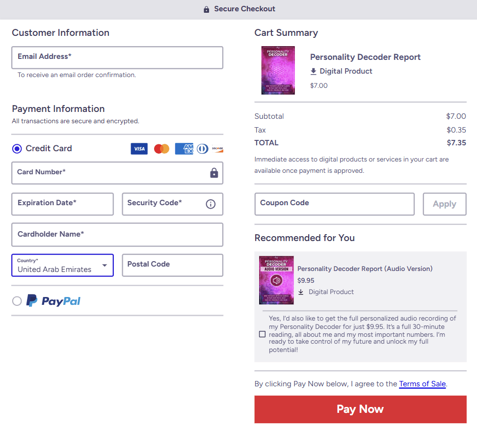 numerologist_checkout